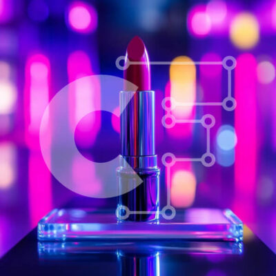 Intra Συλλεκτικό Ξύλινο Παζλ Plywood  4mm - Ζωντανό ροζ κραγιόν σε γυάλινη βάση Σε Ξύλινο Κουτί - Διαστάσεις: 10x10 cm – 25 κομμάτια - Image 1