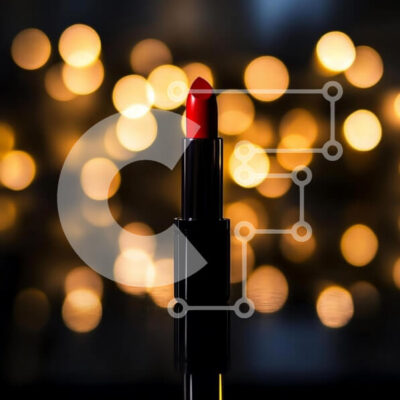 Intra Συλλεκτικό Ξύλινο Παζλ Plywood 4mm - Κόκκινο κραγιόν σε φόντο Bokeh Σε Ξύλινο Κουτί - Διαστάσεις: 10x10 cm – 25 κομμάτια - Image 1