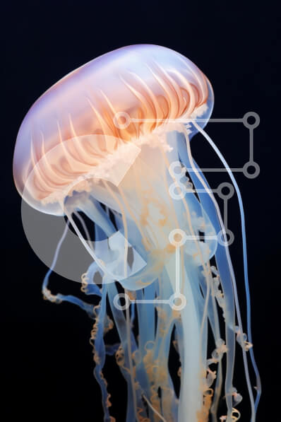 Intra Συλλεκτικό Ξύλινο Παζλ Plywood  4mm - Μέδουσες στα βαθιά νερά Σε Ξύλινο Κουτί - Διαστάσεις: 10x10 cm – 25 κομμάτια