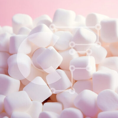 Intra Συλλεκτικό Ξύλινο Παζλ Plywood  4mm - Κοντινό πλάνο Marshmallows σε ροζ φόντο Σε Ξύλινο Κουτί - Διαστάσεις: 10x10 cm – 25 κομμάτια - Image 1