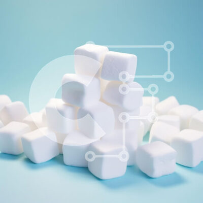 Intra Συλλεκτικό Ξύλινο Παζλ Plywood  4mm - Πυραμίδα από κύβους ζάχαρης σε μπλε φόντο Σε Ξύλινο Κουτί - Διαστάσεις: 10x10 cm – 25 κομμάτια - Image 1