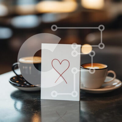 Intra Συλλεκτικό Ξύλινο Παζλ Plywood  4mm - Κάρτα για καφέ και αγάπη σε ένα άνετο σκηνικό καφέ Σε Ξύλινο Κουτί - Διαστάσεις: 10x10 cm – 25 κομμάτια - Image 1