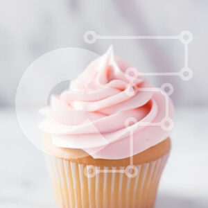Intra Συλλεκτικό Ξύλινο Παζλ Plywood  4mm - Νόστιμο Cupcake Pink Frosted Σε Ξύλινο Κουτί - Διαστάσεις: 10x10 cm – 25 κομμάτια