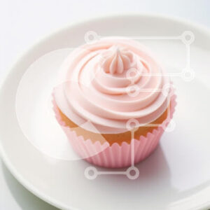 Intra Συλλεκτικό Ξύλινο Παζλ Plywood  4mm - Νόστιμο Cupcake Pink Frosted Σε Ξύλινο Κουτί - Διαστάσεις: 10x10 cm – 25 κομμάτια