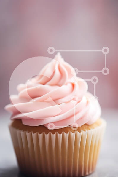 Intra Συλλεκτικό Ξύλινο Παζλ Plywood  4mm - Νόστιμο Cupcake Pink Frosting Σε Ξύλινο Κουτί - Διαστάσεις: 10x10 cm – 25 κομμάτια