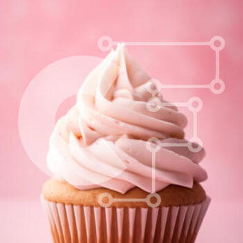 Intra Συλλεκτικό Ξύλινο Παζλ Plywood  4mm - Frosted Cupcake με ροζ γλάσο Σε Ξύλινο Κουτί - Διαστάσεις: 10x10 cm – 25 κομμάτια - Image 1