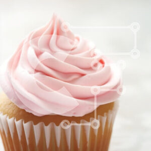Intra Συλλεκτικό Ξύλινο Παζλ Plywood  4mm - Νόστιμο Cupcake Pink Frosted Σε Ξύλινο Κουτί - Διαστάσεις: 10x10 cm – 25 κομμάτια