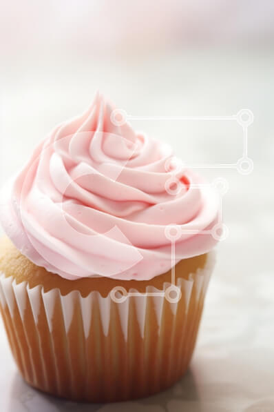 Intra Συλλεκτικό Ξύλινο Παζλ Plywood  4mm - Νόστιμο Cupcake Pink Frosted Σε Ξύλινο Κουτί - Διαστάσεις: 10x10 cm – 25 κομμάτια