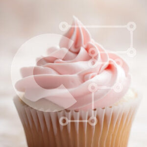 Intra Συλλεκτικό Ξύλινο Παζλ Plywood  4mm - Νόστιμο Cupcake Pink Frosted Σε Ξύλινο Κουτί - Διαστάσεις: 10x10 cm – 25 κομμάτια
