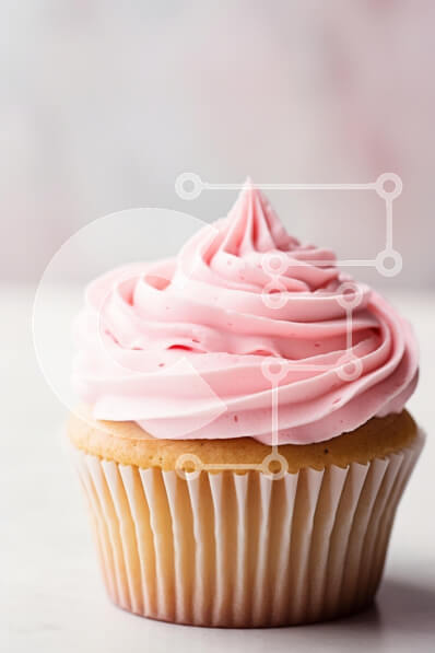 Intra Συλλεκτικό Ξύλινο Παζλ Plywood  4mm - Cupcake με Pink Frosting Σε Ξύλινο Κουτί - Διαστάσεις: 10x10 cm – 25 κομμάτια
