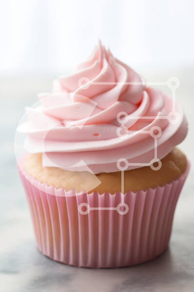 Intra Συλλεκτικό Ξύλινο Παζλ Plywood  4mm - Νόστιμο Cupcake Pink Frosting Σε Ξύλινο Κουτί - Διαστάσεις: 10x10 cm – 25 κομμάτια
