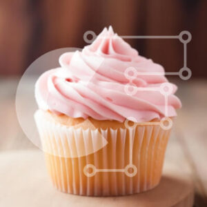 Intra Συλλεκτικό Ξύλινο Παζλ Plywood  4mm - Νόστιμο Cupcake Pink Frosted Σε Ξύλινο Κουτί - Διαστάσεις: 10x10 cm – 25 κομμάτια