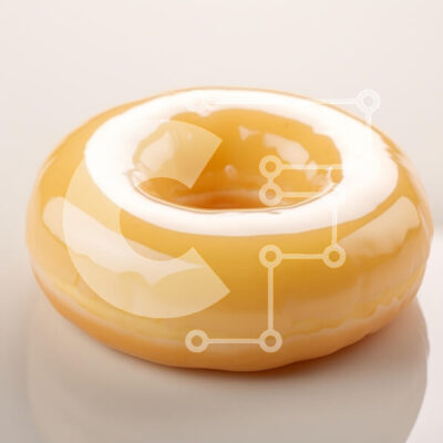 Intra Συλλεκτικό Ξύλινο Παζλ Plywood  4mm - Γυαλισμένο κίτρινο ντόνατ Σε Ξύλινο Κουτί - Διαστάσεις: 10x10 cm – 25 κομμάτια - Image 1