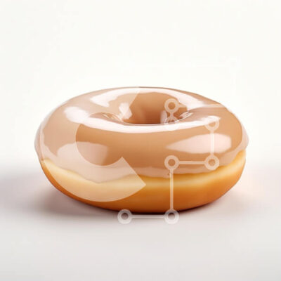 Intra Συλλεκτικό Ξύλινο Παζλ Plywood  4mm - Γλασέ ντόνατ Σε Ξύλινο Κουτί - Διαστάσεις: 10x10 cm – 25 κομμάτια - Image 1