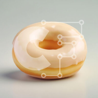 Intra Συλλεκτικό Ξύλινο Παζλ Plywood  4mm - Γλασέ ντόνατ Σε Ξύλινο Κουτί - Διαστάσεις: 10x10 cm – 25 κομμάτια - Image 1