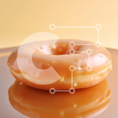 Intra Συλλεκτικό Ξύλινο Παζλ Plywood  4mm - Γυαλισμένο ντόνατ σε ανακλαστική επιφάνεια Σε Ξύλινο Κουτί - Διαστάσεις: 10x10 cm – 25 κομμάτια - Image 1