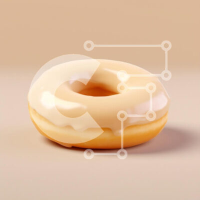 Intra Συλλεκτικό Ξύλινο Παζλ Plywood  4mm - Γλασέ ντόνατ Σε Ξύλινο Κουτί - Διαστάσεις: 10x10 cm – 25 κομμάτια - Image 1