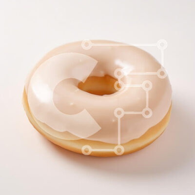 Intra Συλλεκτικό Ξύλινο Παζλ Plywood  4mm - Γυαλισμένο ντόνατ σε ουδέτερο φόντο Σε Ξύλινο Κουτί - Διαστάσεις: 10x10 cm – 25 κομμάτια - Image 1