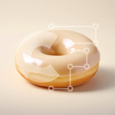 Intra Συλλεκτικό Ξύλινο Παζλ Plywood  4mm - Γυαλισμένο ντόνατ σε ανοιχτόχρωμο φόντο Σε Ξύλινο Κουτί - Διαστάσεις: 10x10 cm – 25 κομμάτια - Image 1