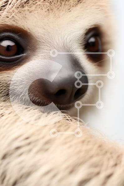 Intra Συλλεκτικό Ξύλινο Παζλ Plywood  4mm - Κοντινό πλάνο ενός νωθρού Σε Ξύλινο Κουτί - Διαστάσεις: 10x10 cm – 25 κομμάτια