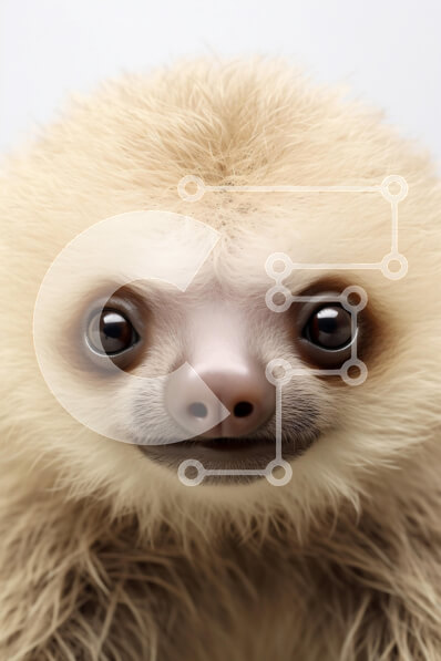 Intra Συλλεκτικό Ξύλινο Παζλ Plywood  4mm - Κοντινό πλάνο πορτρέτο ενός νωθρού Σε Ξύλινο Κουτί - Διαστάσεις: 10x10 cm – 25 κομμάτια