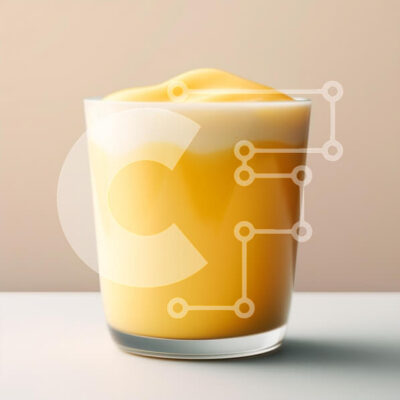 Intra Συλλεκτικό Ξύλινο Παζλ Plywood  4mm - Κρεμώδες κίτρινο ρόφημα σε ποτήρι Σε Ξύλινο Κουτί - Διαστάσεις: 10x10 cm – 25 κομμάτια - Image 1