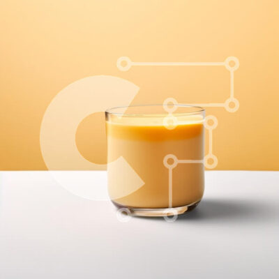 Intra Συλλεκτικό Ξύλινο Παζλ Plywood  4mm - Κρεμώδες ρόφημα πορτοκαλιού σε ποτήρι Σε Ξύλινο Κουτί - Διαστάσεις: 10x10 cm – 25 κομμάτια - Image 1