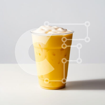 Intra Συλλεκτικό Ξύλινο Παζλ Plywood  4mm - Κίτρινο ρόφημα με απλή ψύξη με κρέμα Σε Ξύλινο Κουτί - Διαστάσεις: 10x10 cm – 25 κομμάτια - Image 1