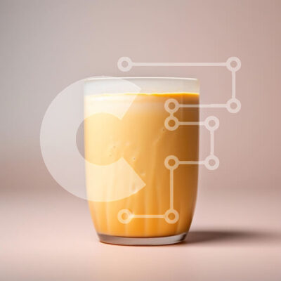 Intra Συλλεκτικό Ξύλινο Παζλ Plywood  4mm - Κρεμώδες ρόφημα πορτοκαλιού σε ποτήρι Σε Ξύλινο Κουτί - Διαστάσεις: 10x10 cm – 25 κομμάτια - Image 1