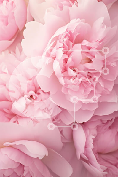 Intra Συλλεκτικό Ξύλινο Παζλ Plywood  4mm - Απαλές ροζ παιώνιες σε άνθιση Σε Ξύλινο Κουτί - Διαστάσεις: 10x10 cm – 25 κομμάτια