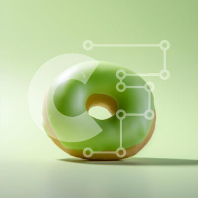 Intra Συλλεκτικό Ξύλινο Παζλ Plywood 4mm - Πράσινο παγωμένο ντόνατ σε πράσινο φόντο Σε Ξύλινο Κουτί - Διαστάσεις: 10x10 cm – 25 κομμάτια - Image 1