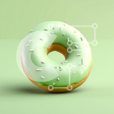 Intra Συλλεκτικό Ξύλινο Παζλ Plywood 4mm - Πράσινο παγωμένο ντόνατ με ψεκασμούς Σε Ξύλινο Κουτί - Διαστάσεις: 10x10 cm – 25 κομμάτια - Image 1