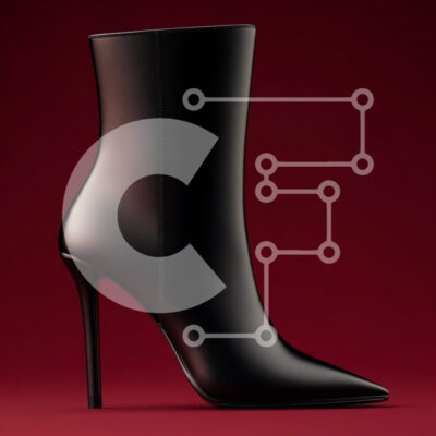 Intra Συλλεκτικό Ξύλινο Παζλ Plywood  4mm - Κομψή μαύρη ψηλοτάκουνη μπότα Σε Ξύλινο Κουτί - Διαστάσεις: 10x10 cm – 25 κομμάτια - Image 1