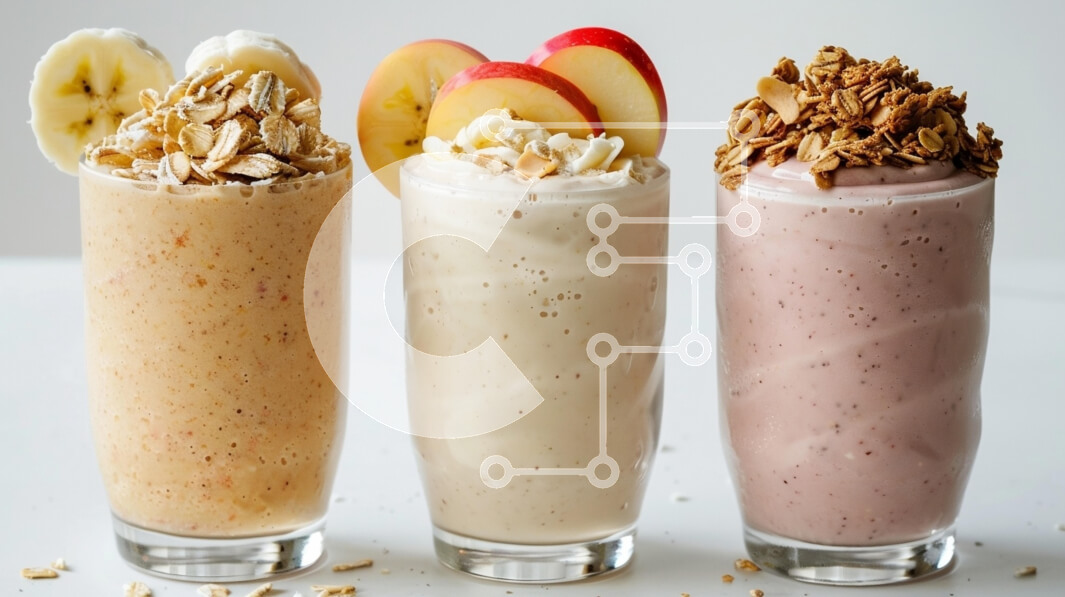 Intra Συλλεκτικό Ξύλινο Παζλ Plywood  4mm - Τρία πολύχρωμα smoothies με γαρνιτούρες Σε Ξύλινο Κουτί - Διαστάσεις: 10x10 cm – 25 κομμάτια