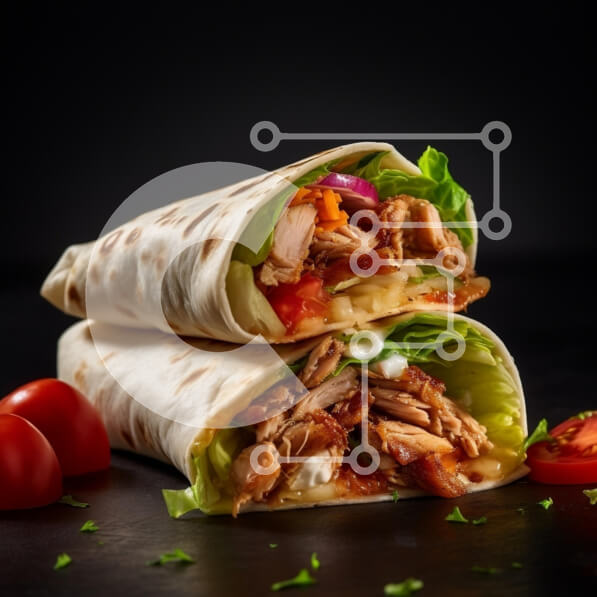 Intra Συλλεκτικό Ξύλινο Παζλ Plywood  4mm - Νόστιμα μπουρίτο κοτόπουλου με φρέσκα υλικά Σε Ξύλινο Κουτί - Διαστάσεις: 10x10 cm – 25 κομμάτια