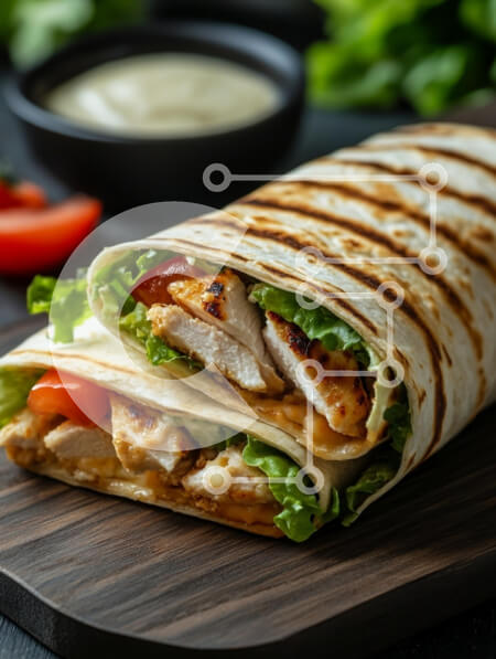 Intra Συλλεκτικό Ξύλινο Παζλ Plywood  4mm - Τυλίξτε κοτόπουλο σχάρας με φρέσκα υλικά Σε Ξύλινο Κουτί - Διαστάσεις: 10x10 cm – 25 κομμάτια