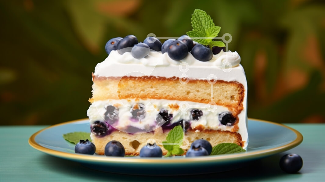 Intra Συλλεκτικό Ξύλινο Παζλ Plywood  4mm - Φέτα κέικ βατόμουρου με φρέσκα μούρα Σε Ξύλινο Κουτί - Διαστάσεις: 10x10 cm – 25 κομμάτια