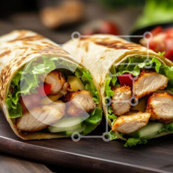 Intra Συλλεκτικό Ξύλινο Παζλ Plywood  4mm - Ψητό τυλιχτό κοτόπουλου με φρέσκα λαχανικά Σε Ξύλινο Κουτί - Διαστάσεις: 10x10 cm – 25 κομμάτια - Image 1