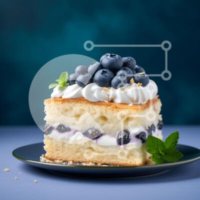 Intra Συλλεκτικό Ξύλινο Παζλ Plywood  4mm - Φέτα κέικ βατόμουρου με σαντιγί Σε Ξύλινο Κουτί - Διαστάσεις: 10x10 cm – 25 κομμάτια - Image 1