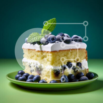 Intra Συλλεκτικό Ξύλινο Παζλ Plywood  4mm - Φέτα κέικ βατόμουρου με σαντιγί Σε Ξύλινο Κουτί - Διαστάσεις: 10x10 cm – 25 κομμάτια - Image 1