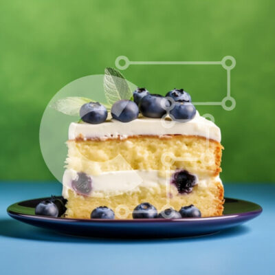 Intra Συλλεκτικό Ξύλινο Παζλ Plywood  4mm - Φέτα κέικ με βατόμουρα και μέντα Σε Ξύλινο Κουτί - Διαστάσεις: 10x10 cm – 25 κομμάτια - Image 1