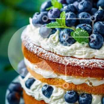 Intra Συλλεκτικό Ξύλινο Παζλ Plywood  4mm - Layer κέικ με βατόμουρα και μέντα Σε Ξύλινο Κουτί - Διαστάσεις: 10x10 cm – 25 κομμάτια - Image 1