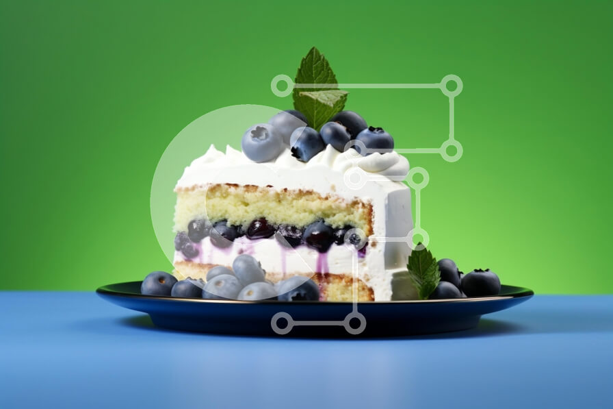 Intra Συλλεκτικό Ξύλινο Παζλ Plywood  4mm - Φέτα κέικ βατόμουρου με φρέσκες γαρνιτούρες Σε Ξύλινο Κουτί - Διαστάσεις: 10x10 cm – 25 κομμάτια