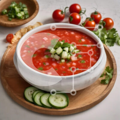 Intra Συλλεκτικό Ξύλινο Παζλ Plywood  4mm - Γαζπάτσο με απλή ψύξη με φρέσκα λαχανικά Σε Ξύλινο Κουτί - Διαστάσεις: 10x10 cm – 25 κομμάτια - Image 1