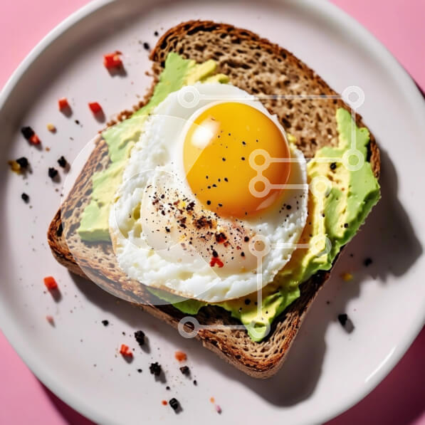 Intra Συλλεκτικό Ξύλινο Παζλ Plywood  4mm - Τοστ αβοκάντο με αυγό ποσέ Σε Ξύλινο Κουτί - Διαστάσεις: 10x10 cm – 25 κομμάτια