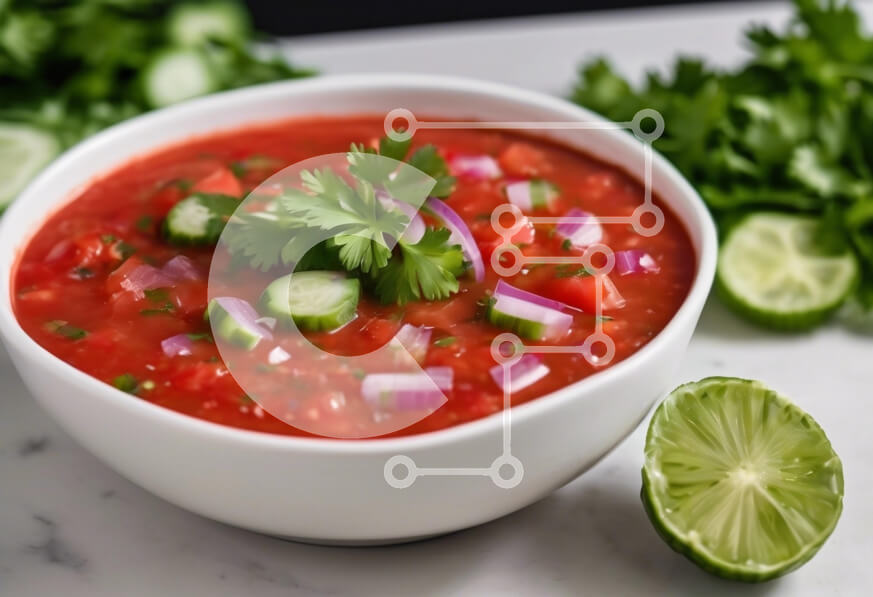 Intra Συλλεκτικό Ξύλινο Παζλ Plywood  4mm - Φρέσκια σάλτσα σε μπολ με λάιμ και κόλιανδρο Σε Ξύλινο Κουτί - Διαστάσεις: 10x10 cm – 25 κομμάτια