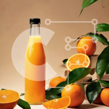 Intra Συλλεκτικό Ξύλινο Παζλ Plywood  4mm - Φρέσκος χυμός πορτοκαλιού και πορτοκάλια Σε Ξύλινο Κουτί - Διαστάσεις: 10x10 cm – 25 κομμάτια - Image 1