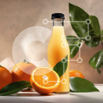 Intra Συλλεκτικό Ξύλινο Παζλ Plywood  4mm - Φρέσκος χυμός πορτοκαλιού και πορτοκάλια Σε Ξύλινο Κουτί - Διαστάσεις: 10x10 cm – 25 κομμάτια - Image 1