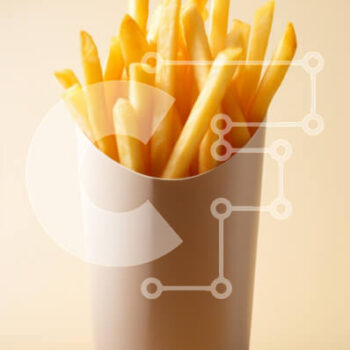 Intra Συλλεκτικό Ξύλινο Παζλ Plywood  4mm - Φρέσκες τηγανιτές πατάτες σε δοχείο Σε Ξύλινο Κουτί - Διαστάσεις: 10x10 cm – 25 κομμάτια - Image 1