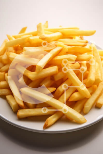 Intra Συλλεκτικό Ξύλινο Παζλ Plywood  4mm - Πιάτο πατάτες τηγανιτές Σε Ξύλινο Κουτί - Διαστάσεις: 10x10 cm – 25 κομμάτια